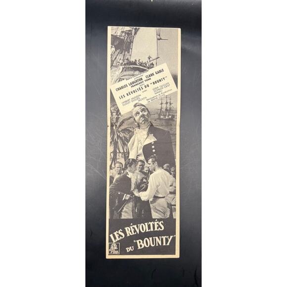 1946 Spanish Clark Gable Movie Herald Handbill Mutiny on the Bounty Hollywood - Picture 1 of 4